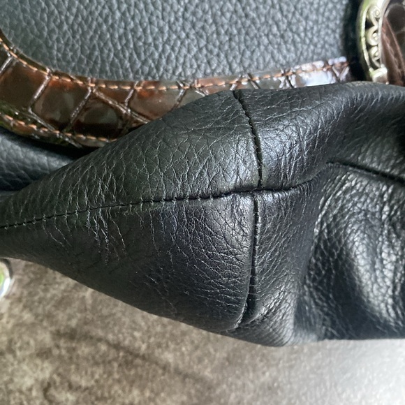 Brighton Mason black/chocolate leather bag E817805 - Picture 11 of 16